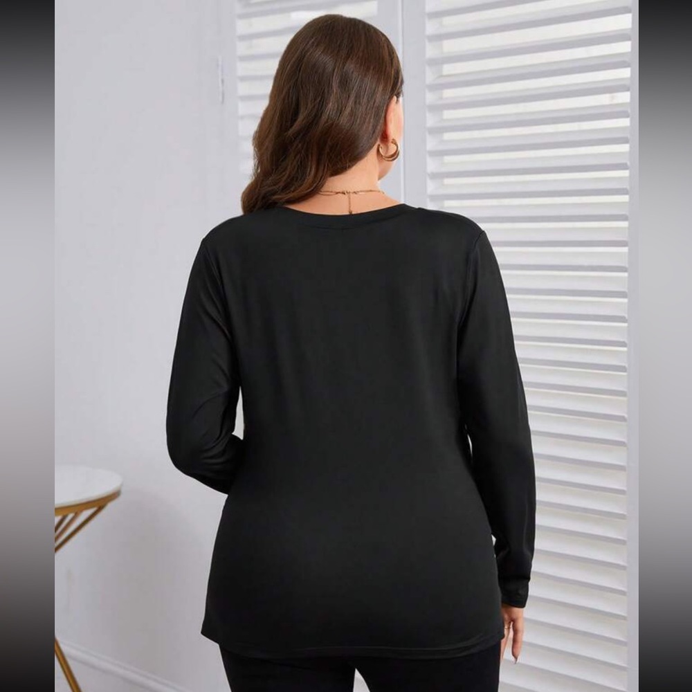 Luxe geo print cold shoulder blouse - Picture 3 of 10